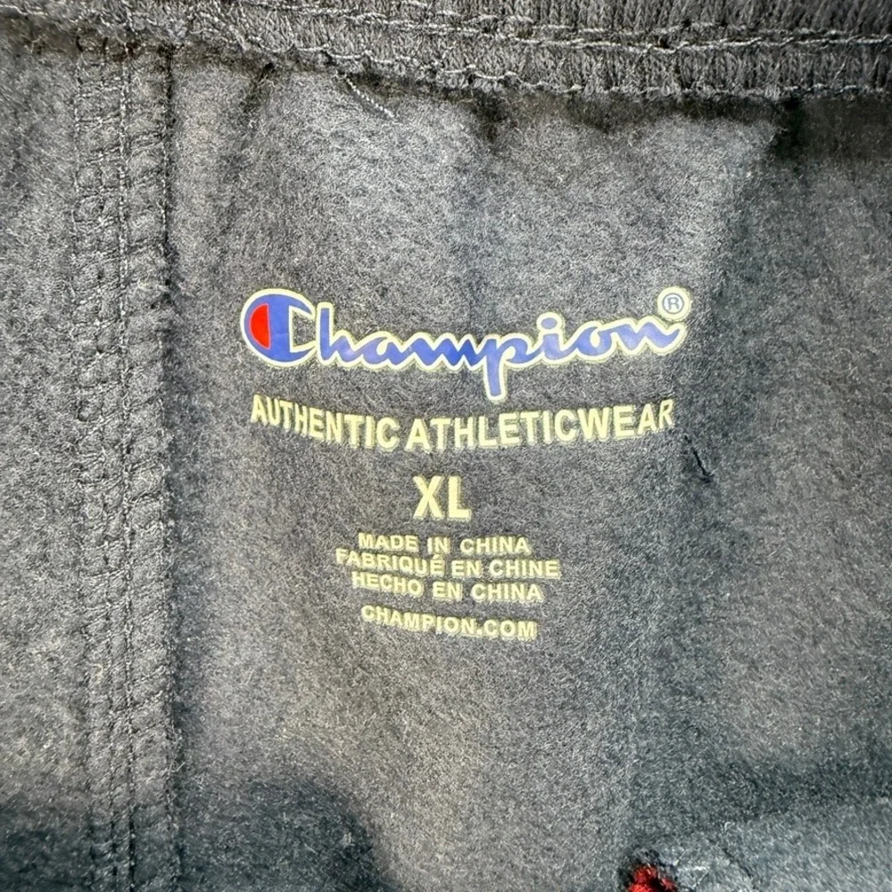 Champion Fleece Jogger Sweatpants Relaxed XL Navy Blue Colorblock Cuffs Logo NWT